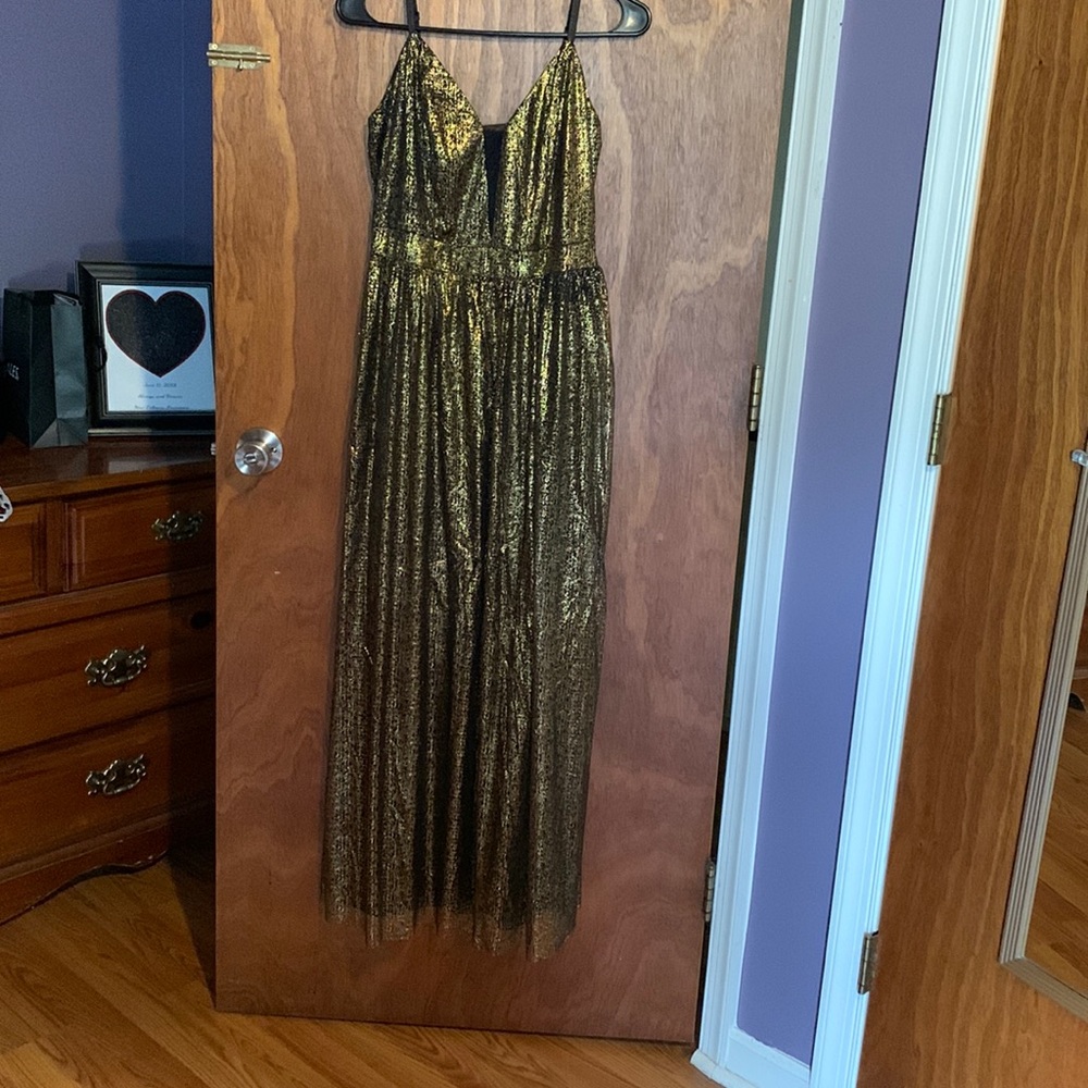 NWT formal black and gold dress